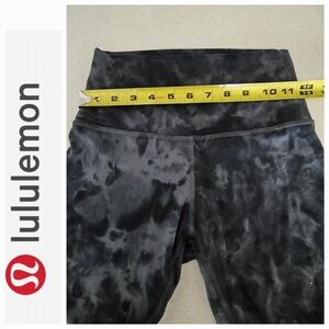 Lululemon Align Gym Pants Size 4 High Rise 36" Leggings Stretchy Tie Dyed Gray